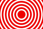 Free Stock Photo: A red and white bullseye design