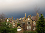 Free Stock Photo: A stormy sky over a small town