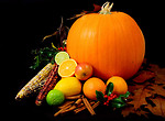 Free Stock Photo: Fruit and vegetables isolated on a black background