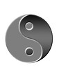 Free Stock Photo: A yin yang symbol isolated on a white background