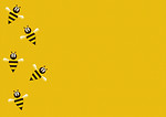 Free Stock Photo: Cartoon bees on a honeycomb background