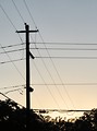 Free Stock Photo: Power lines at sunset