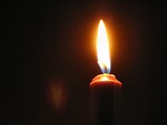 Free Stock Photo: A red candle