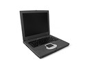 Free Stock Photo: A laptop isolated on a white background