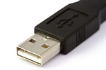 Free Stock Photo: Close-up of a USB cable isolated on a white background.