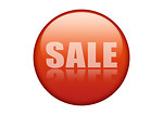 Free Stock Photo: Illustration of a sale button isolated on a white background