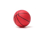 Free Stock Photo: A red basketball isolated on a white background