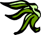 Free Stock Photo: Illustration of an upper right frame corner of green leaves