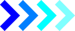 Free Stock Photo: Illustration of right facing blue arrows