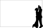 Free Stock Photo: Illustration of a blank frame with man and woman dancing silhouettes
