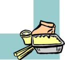 Free Stock Photo: Illustration of a lower right frame corner with chinese food