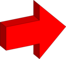 Free Stock Photo: Illustration of a right facing 3d red arrow