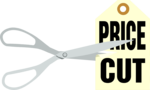 Free Stock Photo: Illustration of a price cut sales tag with scissors