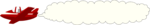 Free Stock Photo: Illustration of an airplane with a blank smoke cloud behind it