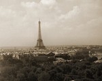 Free Stock Photo: The Eiffel Tower sepia tone