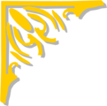 Free Stock Photo: Illustration of an upper left orange frame corner