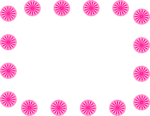 Free Stock Photo: Illustration of a blank frame border of pink circle shapes
