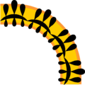 Free Stock Photo: Illustration of an upper right curved frame corner