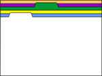 Free Stock Photo: Illustration of blank colored folder tabs