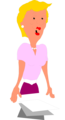 Free Stock Photo: Illustration of a business woman speaking