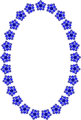 Free Stock Photo: Illustration of a blank frame border of blue star shapes
