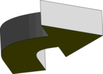 Free Stock Photo: Illustration of a curved right arrow