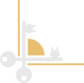 Free Stock Photo: Illustration of a lower left frame corner with gray keys