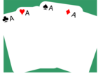 Free Stock Photo: Illustration of four aces in a standard deck of playing cards