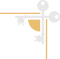 Free Stock Photo: Illustration of an upper right frame corner with gray keys