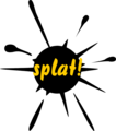 Free Stock Photo: Illustration of a paint splatter with splat text