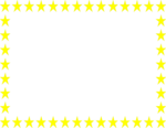 Free Stock Photo: Illustration of a blank frame border of yellow stars