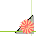 Free Stock Photo: Illustration of a lower right frame corner with a pinwheel shape