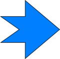 Free Stock Photo: Illustration of a blue right facing arrow
