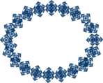 Free Stock Photo: Illustration of a blank frame border of blue star shapes