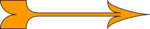 Free Stock Photo: Illustration of an orange right facing arrow