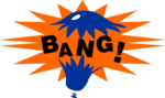 Free Stock Photo: Illustration of a balloon popping with bang text