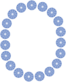 Free Stock Photo: Illustration of a blank frame border with blue star shapes