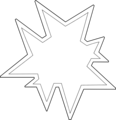 Free Stock Photo: Illustration of a white explosion shape
