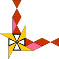 Free Stock Photo: Illustration of a lower left frame corner with a pinwheel shape