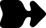 Free Stock Photo: Illustration of a black right facing arrow