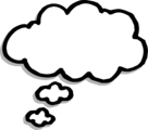 Free Stock Photo: Illustration of a cartoon thought bubble balloon