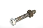 Free Stock Photo: A bolt and nut isolated on a white background