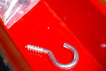 Free Stock Photo: A metal hook in a red toolbox
