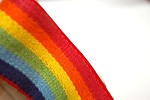 Free Stock Photo: A rainbow colored band isolated on a white background