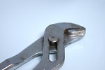 Free Stock Photo: An adjustable wrench isolated on a white background