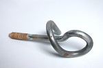 Free Stock Photo: A twisted hook isolated on a white background