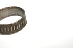Free Stock Photo: A metal hose clamp on a white background