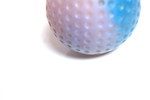 Free Stock Photo: A blue golf ball isolated on a white background