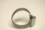 Free Stock Photo: An isolated metal hose clamp on a white background