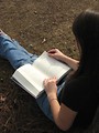 Free Stock Photo: Teenage girl reading a book